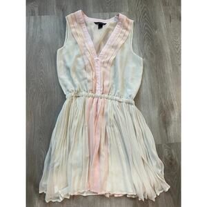 Victoria’s Secret Dress, women’s size Small, pink and cream, v-neck, sleeveless